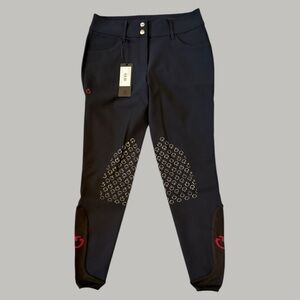 Cavalleria Toscana CT American knee grip ladies Breeches-Night Blue 44/USA28”NWT